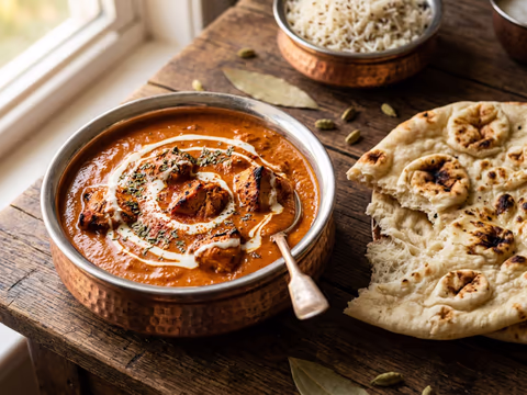 Butter Chicken with Torn Naan
